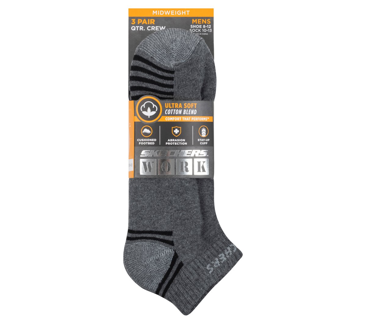 3 Pack Low Cut Terry Trainer Work Socks | Skechers Women|Men