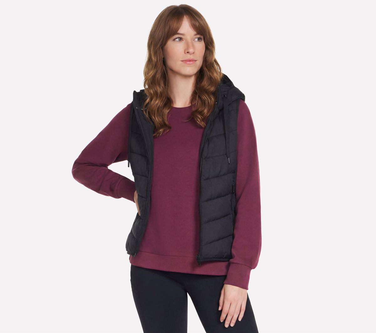 Performance Elite Cozy Fit Hooded Vest | Skechers Women