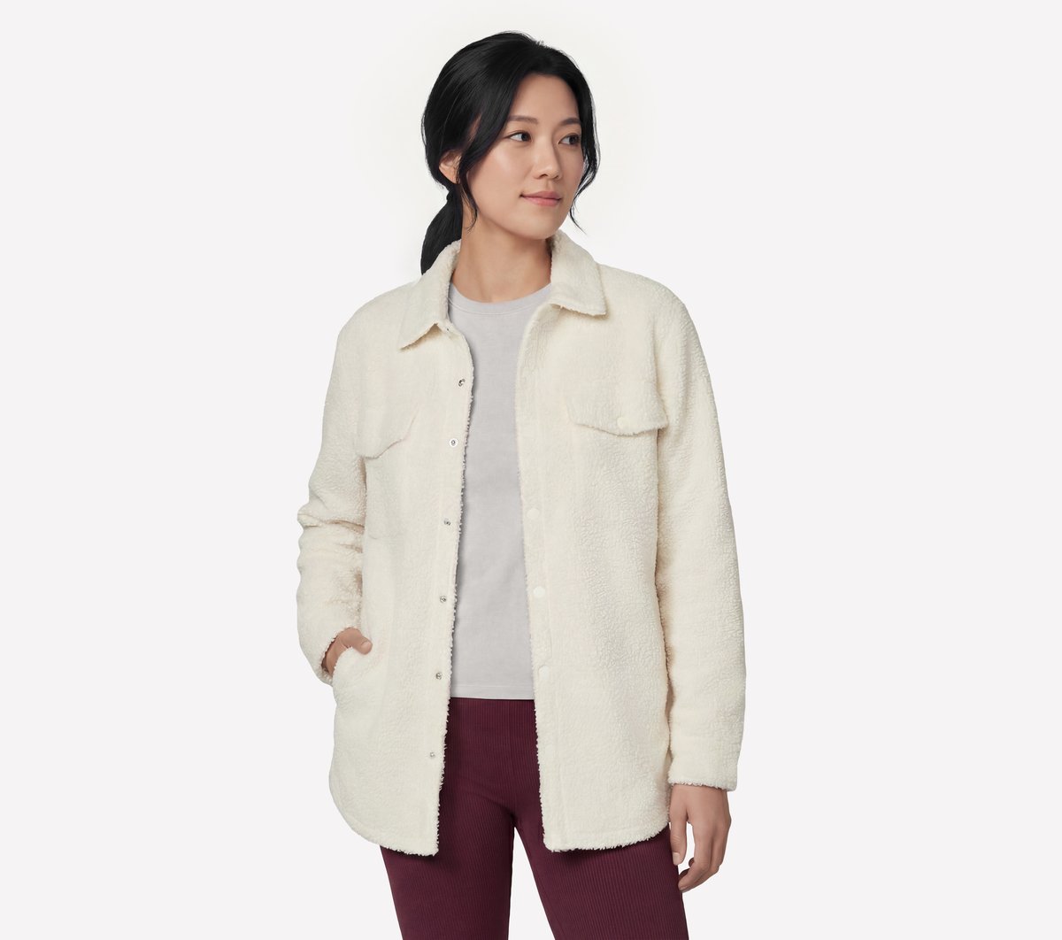 Sherpa Shacket | Skechers Women