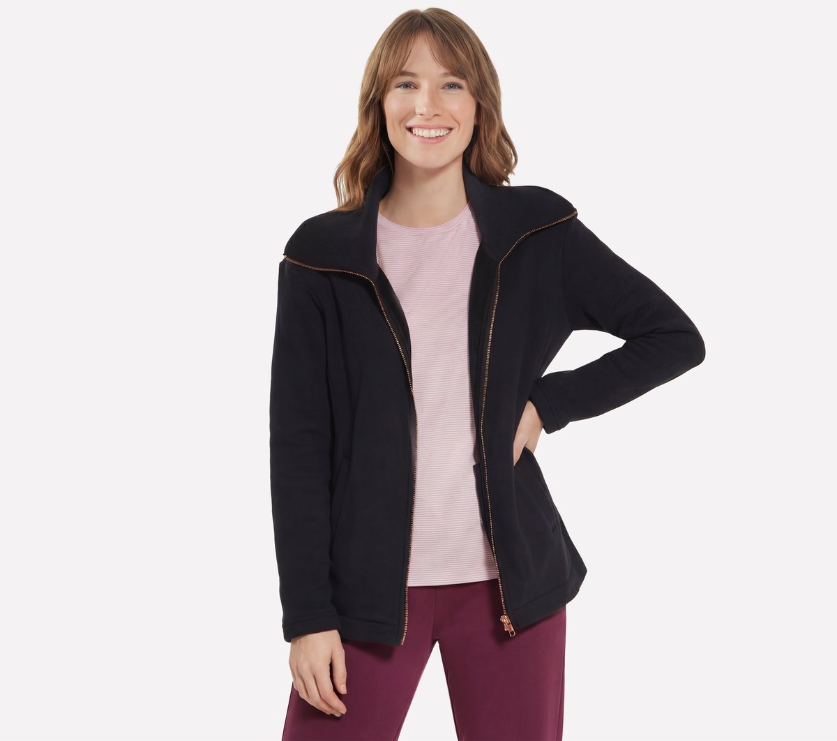 GO SNUGGLE Tunic Full Zip Jacket | Skechers Women