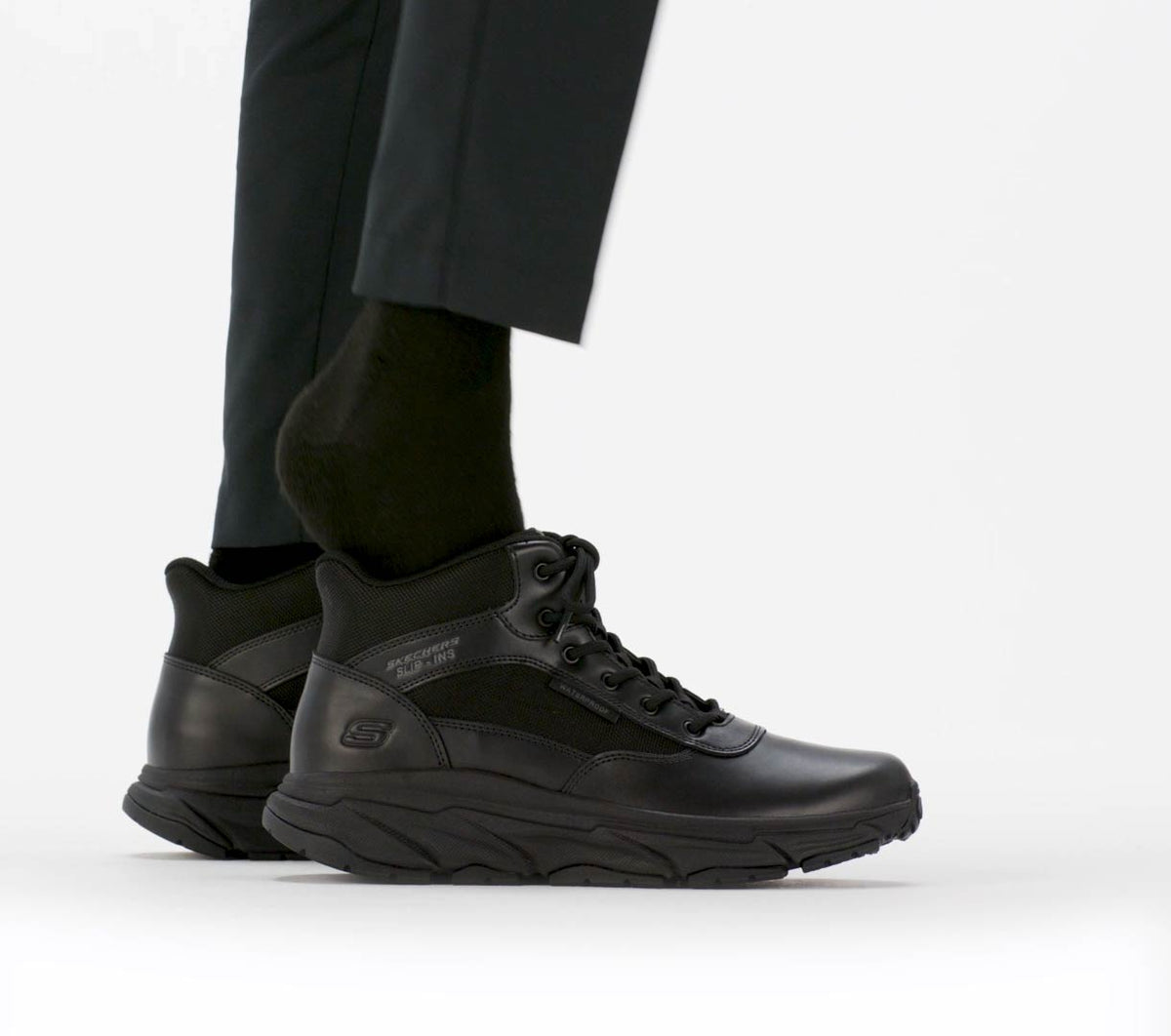 Skechers Slip-in Work Waterproof Slip-Resistant: D'Lux Journey - Redron | Skechers Men