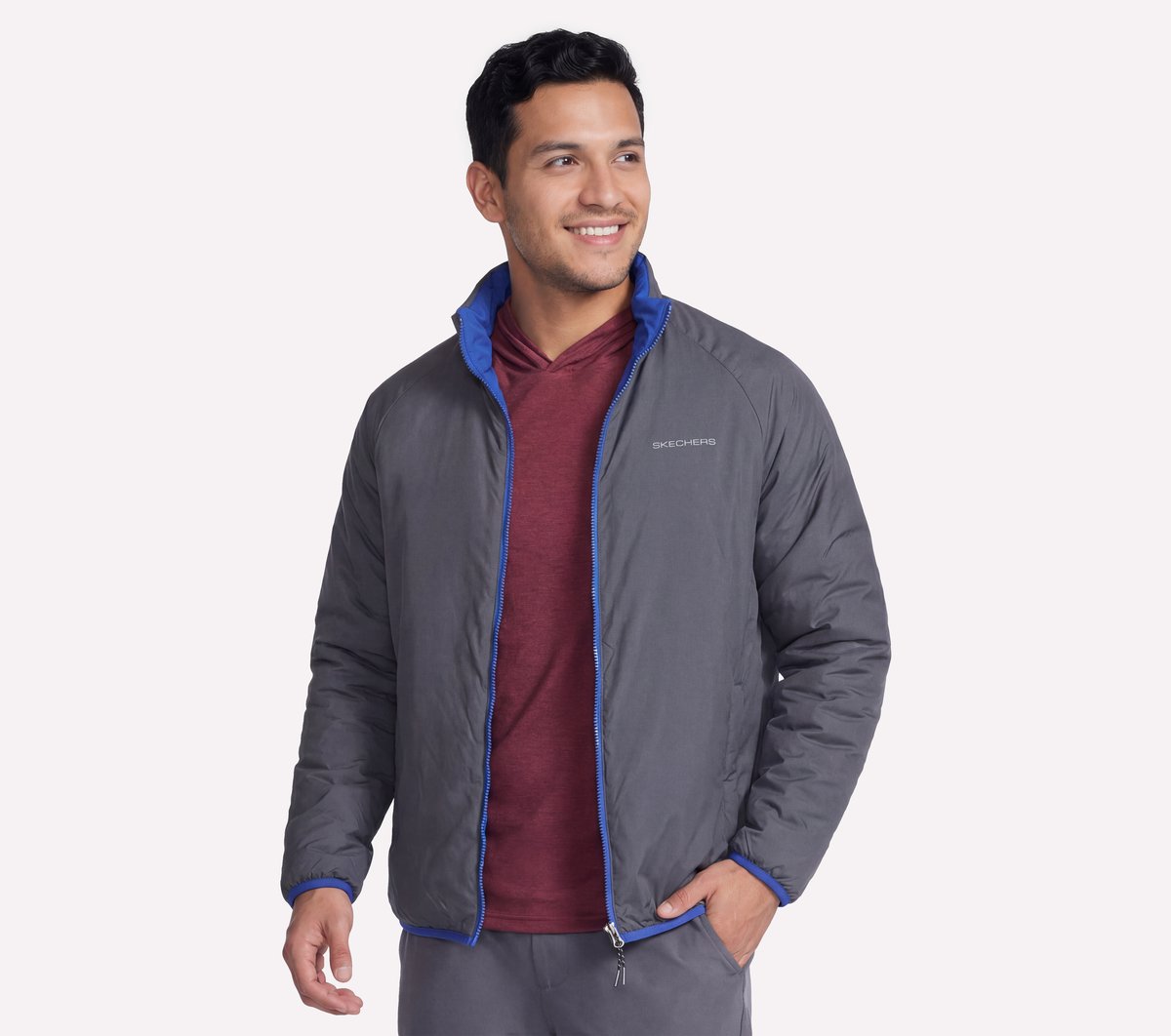 GO SHIELD Cozy Fit Altitude Reversible Jacket | Skechers Men