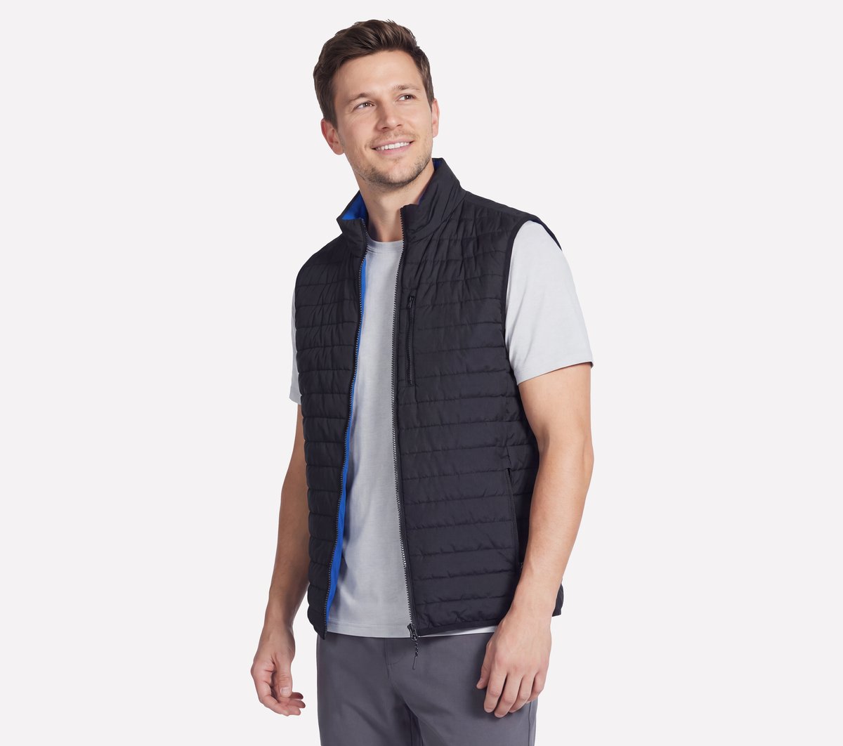 GO SHIELD Cozy Fit Altitude Reversible Vest | Skechers Men