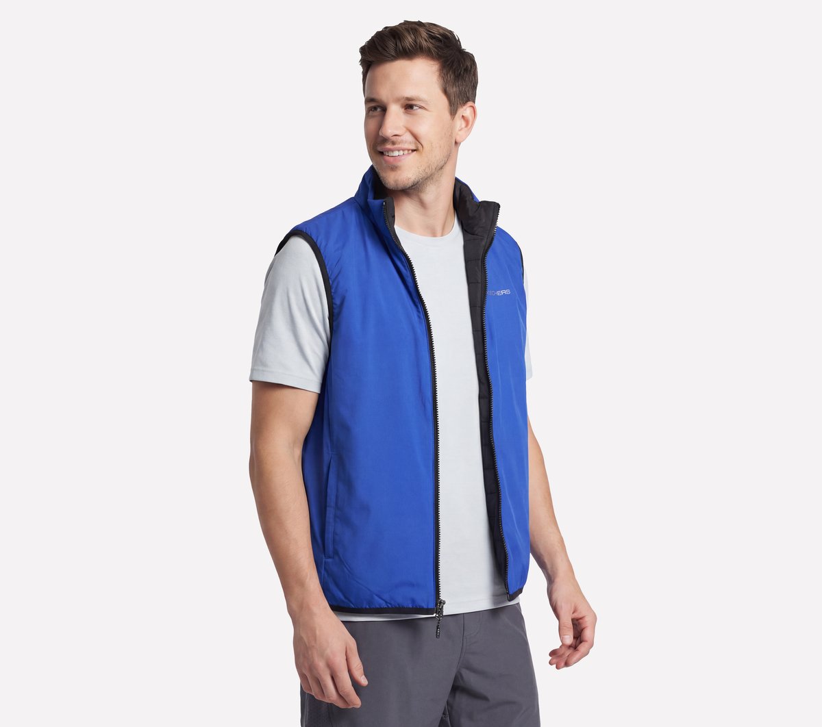 GO SHIELD Cozy Fit Altitude Reversible Vest | Skechers Men