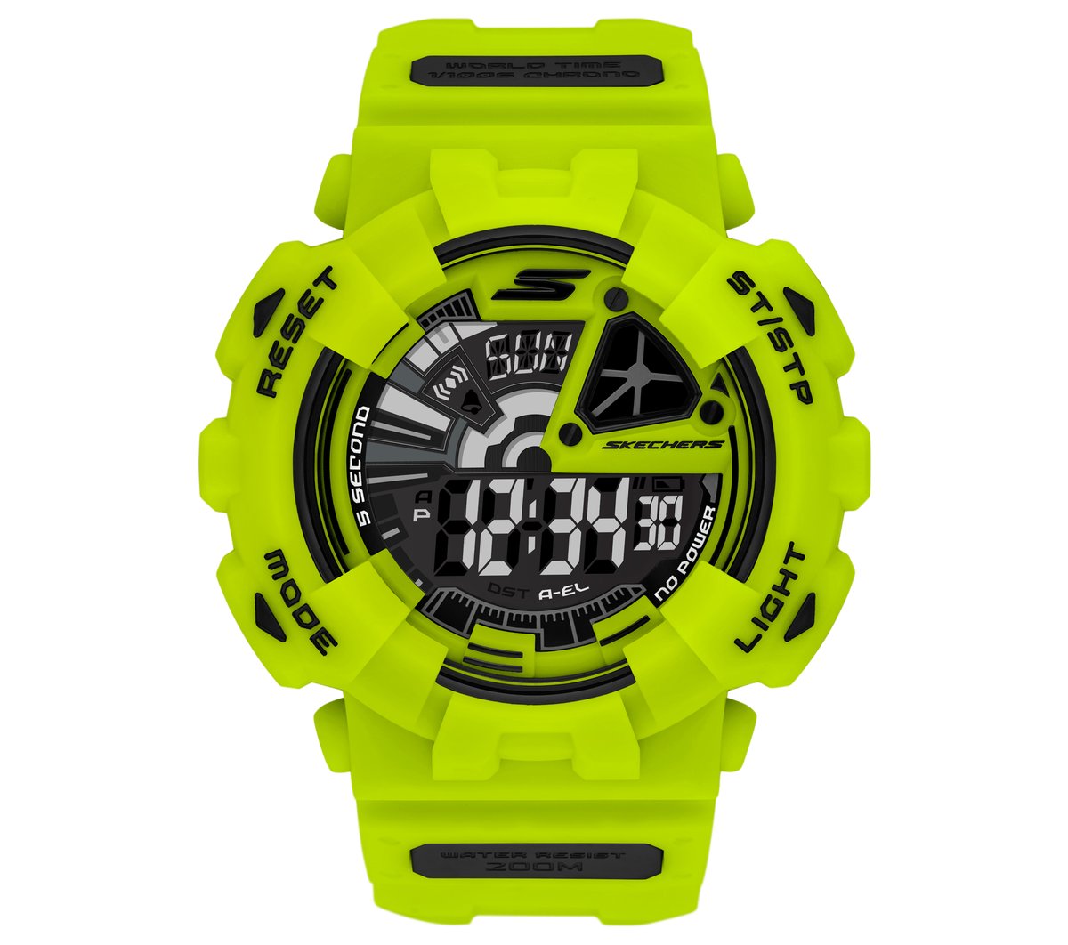 Digital Neon Green Watch | Skechers Men