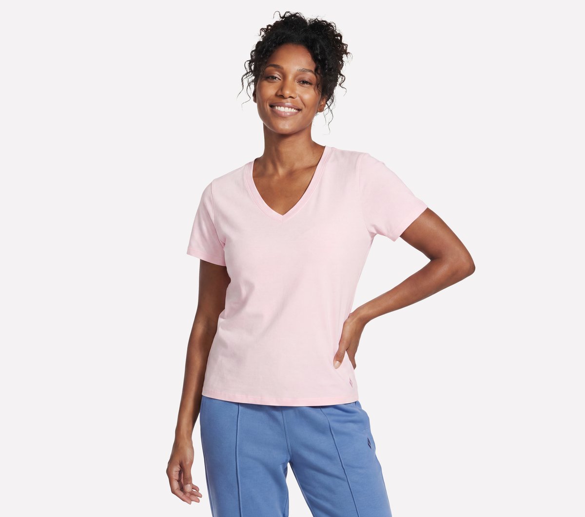 Pima V-Neck Tee | Skechers Women