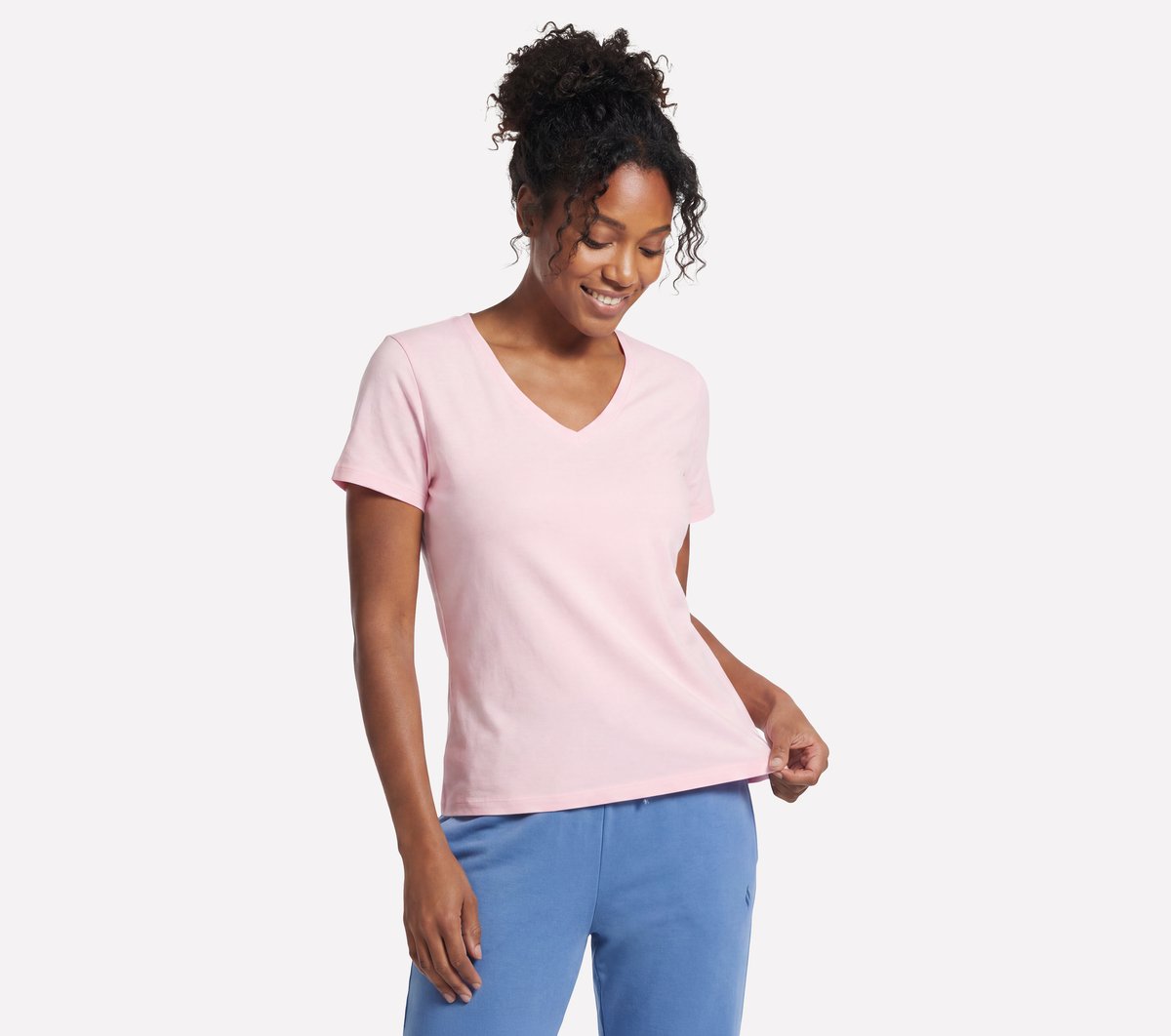 Pima V-Neck Tee | Skechers Women