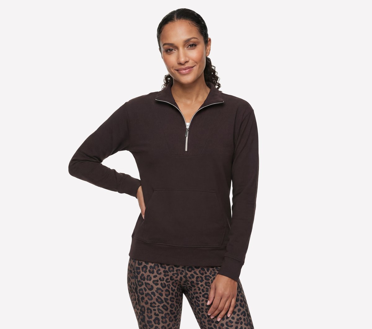 GO LUXE Rib 1/4 Zip | Skechers Women
