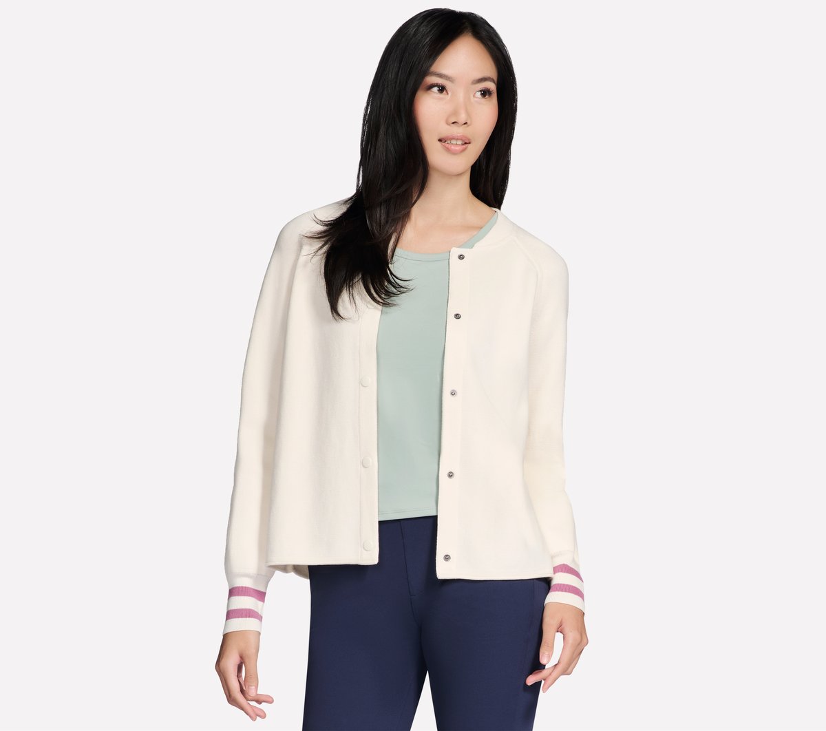 GO WALK Reflection Sweater Bomber | Skechers Women