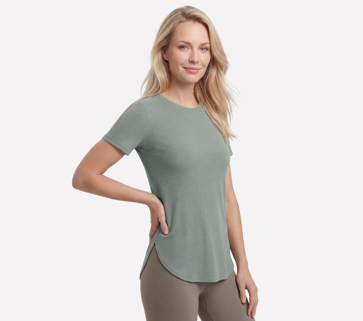 GO WALK Luxe Rib Tunic Tee | Skechers Women