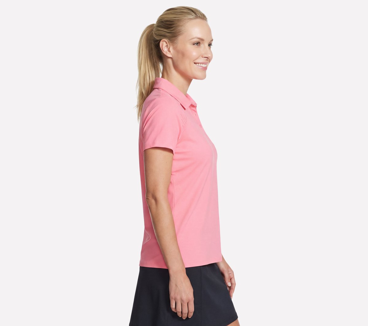 GO GOLF Short Sleeve Birdie Zip Front Polo | Skechers Women
