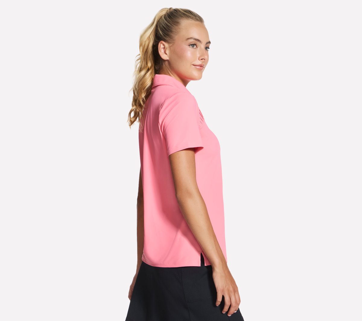 GO GOLF Short Sleeve Birdie Zip Front Polo | Skechers Women