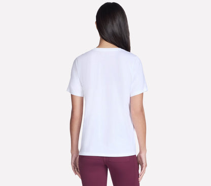 Floral Diamond Short Sleeve Tee | Skechers Women