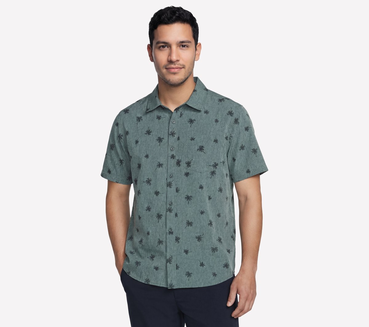 The GO WALK Air Printed Short Sleeve Shirt | Skechers Men