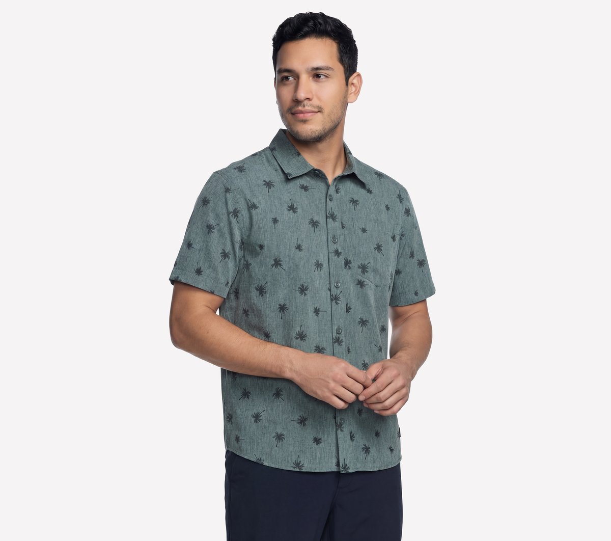 The GO WALK Air Printed Short Sleeve Shirt | Skechers Men