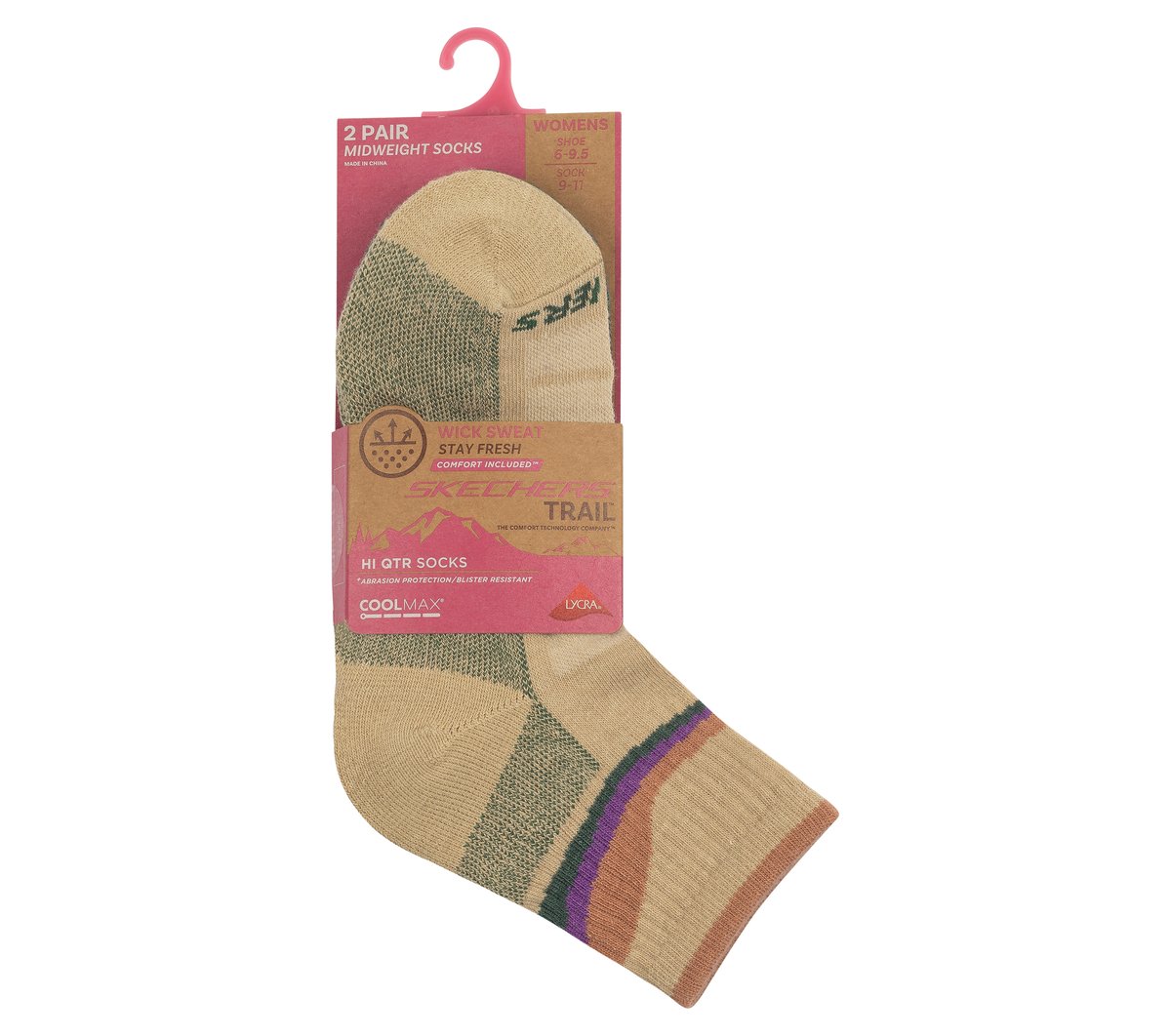 2 Pack Women's Trail Quarter Socks | Skechers Women