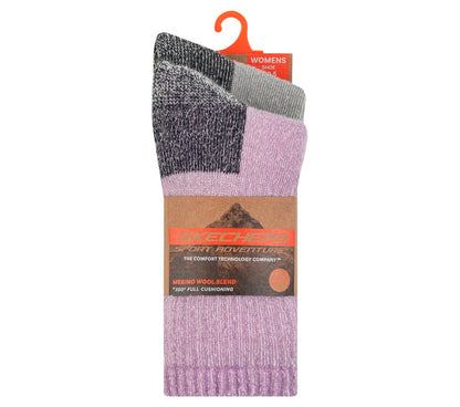 2 Pack Women's Crew Wool Socks | Skechers Women