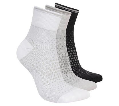 3 Pack Women's Reflective Performance Quarter Socks | Skechers Women