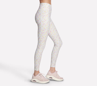 GO WALK Rib Floral Full Length High-Waisted Legging | Skechers Women