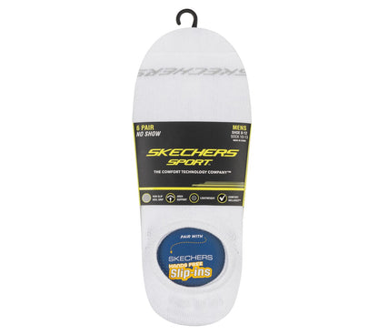6 Pack Men's Sneaker Liner Socks | Skechers Men