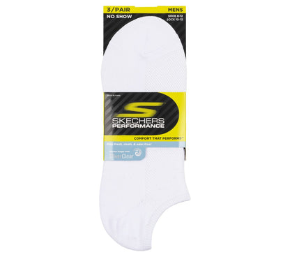 3 Pack No Show Stretch Socks | Skechers Men