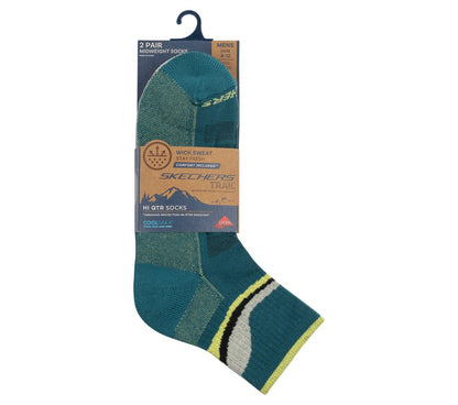 2 Pack Men's Quarter Trail Socks | Skechers Men