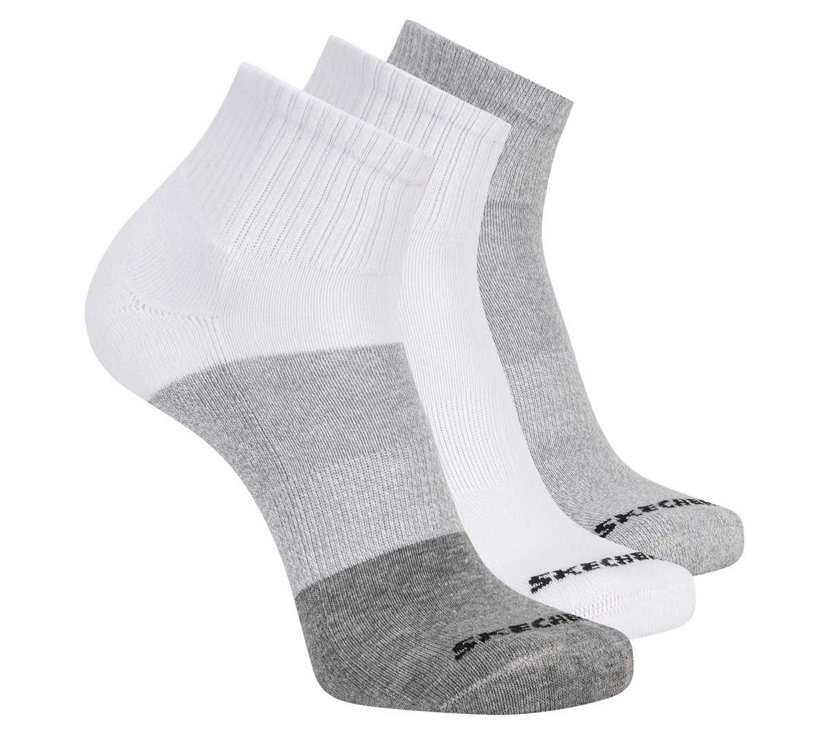 3 Pack Men's Colorblock Quarter Socks | Skechers Men