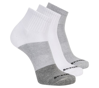 3 Pack Men's Colorblock Quarter Socks | Skechers Men