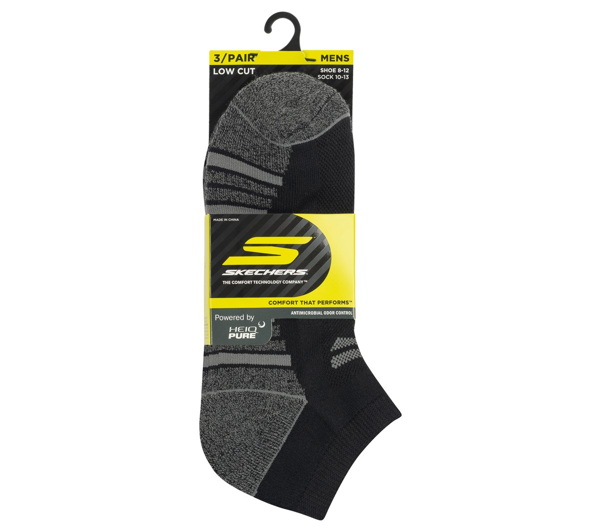 3 Pack Men's Half Terry Low Cut Socks | Skechers Men