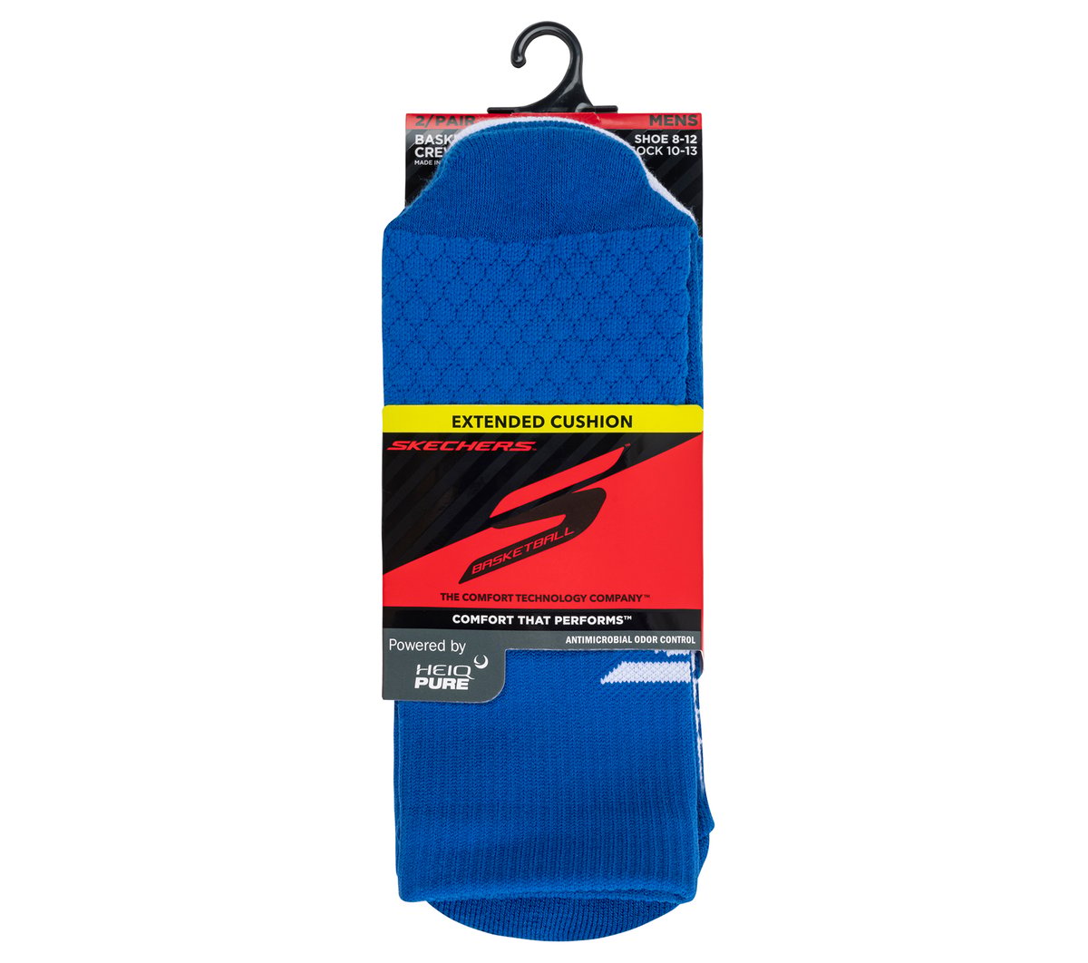 2 Pack Performance Basketball Crew Socks | Skechers Men