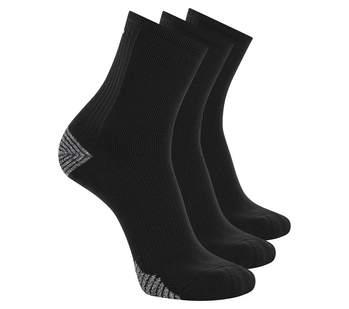 3 Pack Men's Performance Running High Quarter Socks | Skechers Men