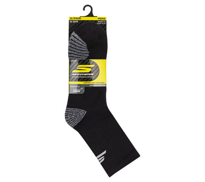 3 Pack Men's Performance Running High Quarter Socks | Skechers Men