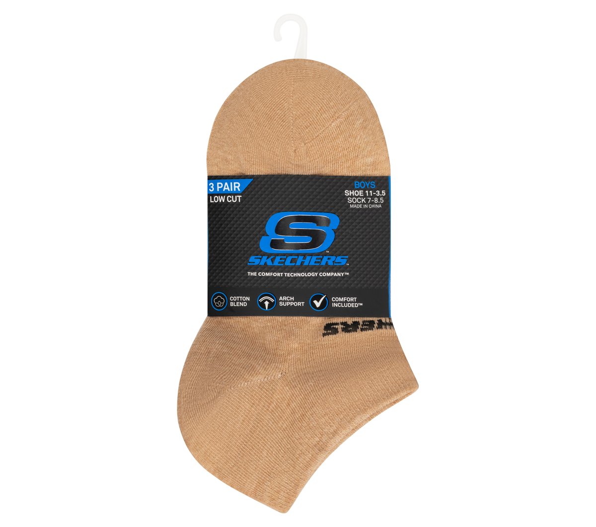 3 Pack Boys' Low Cut Cotton Socks | Skechers Kids