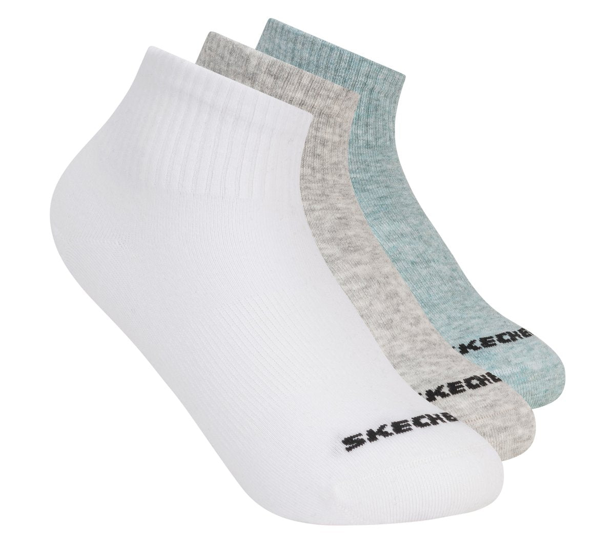 3 Pack Boys' Quarter Crew Cotton Socks | Skechers Kids