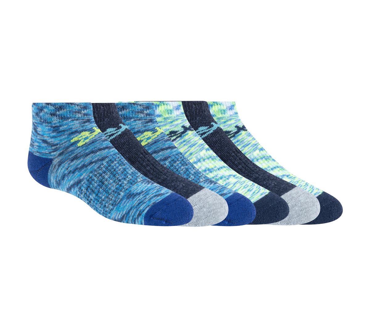 6 Pack Space Dye Low Cut Socks | Skechers Kids