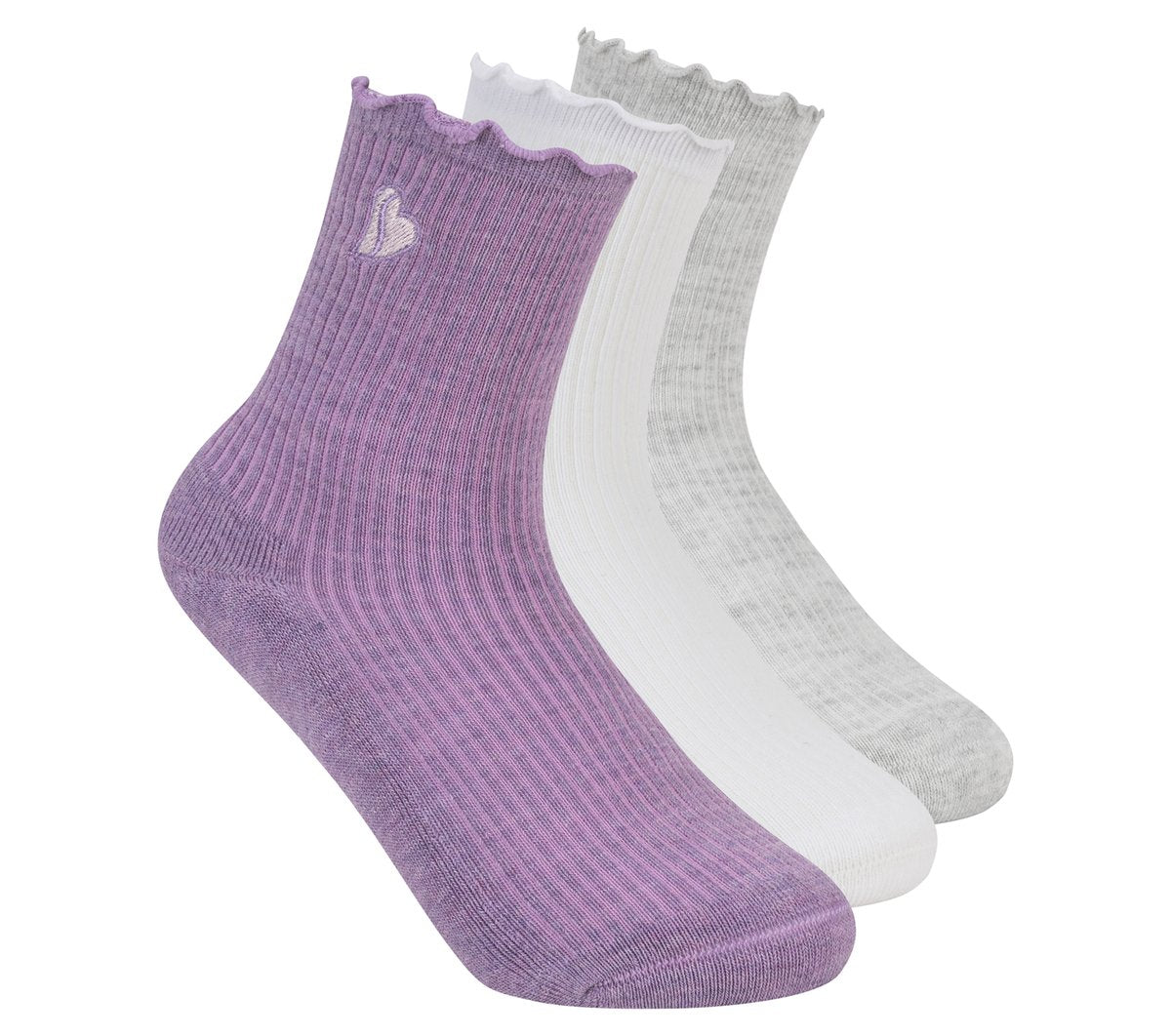 3 Pack Kids Ankle Lettuce Socks | Skechers Kids