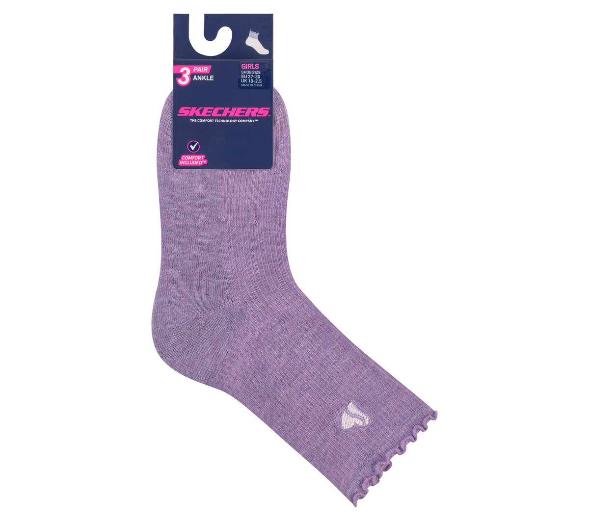 3 Pack Kids Ankle Lettuce Socks | Skechers Kids