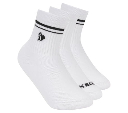 3 Pack Girls' Low Crew Ribbed Socks | Skechers Kids