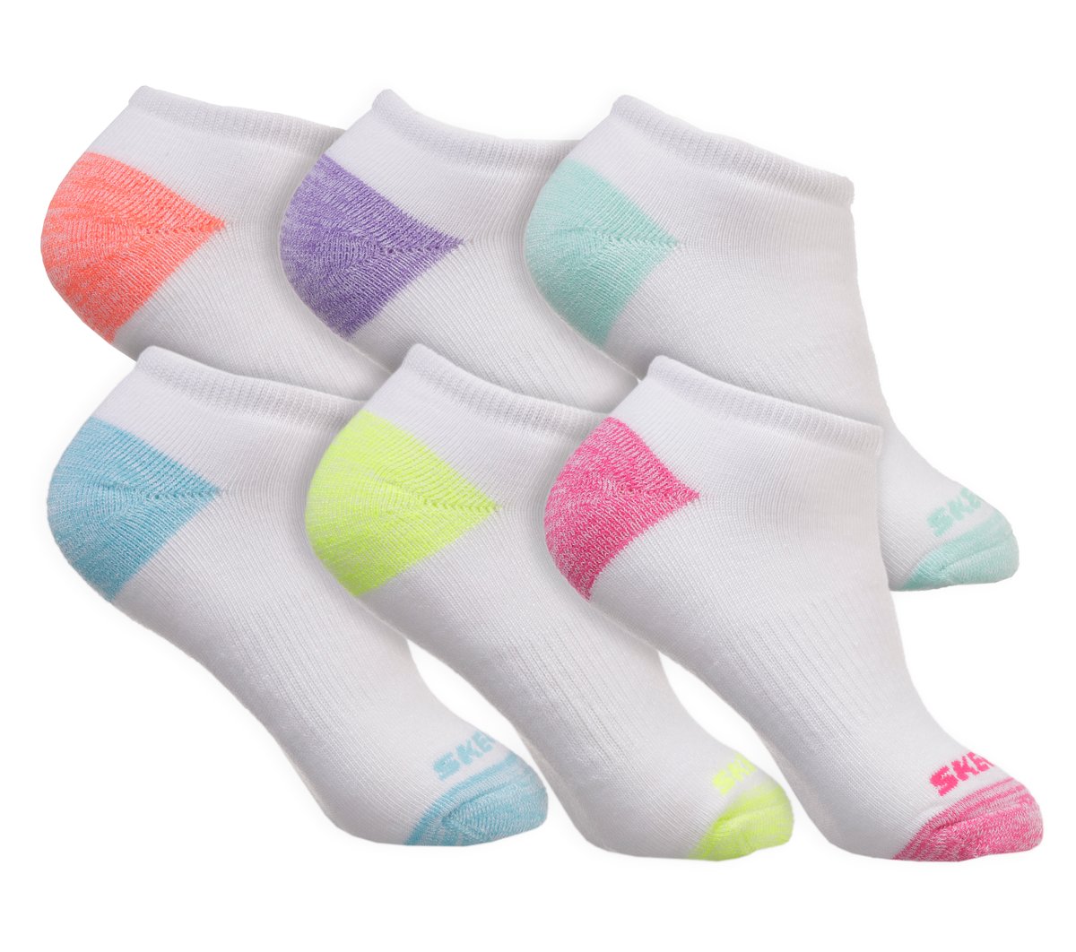 6 Pack Low Cut Walking Socks | Skechers Kids