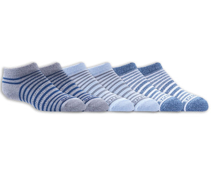 6 Pack Striped No Show Socks | Skechers Kids
